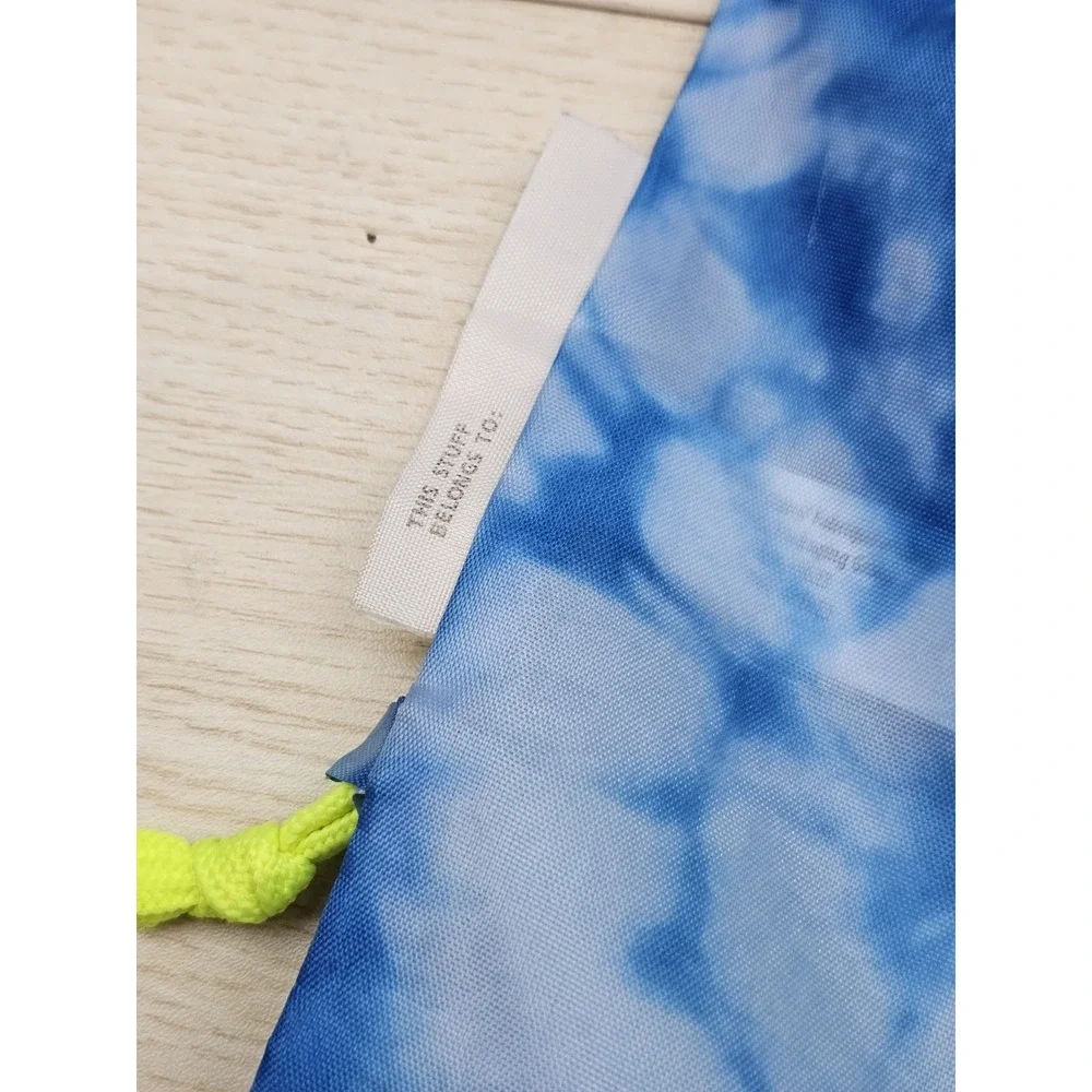 Athleta Girl Tie Dye Drawstring Backpack‎ Cinch Bag Blue Kids Gym Bag